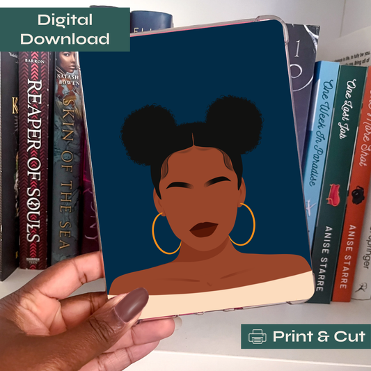 Afro Puff Girlie - Printable Kindle Insert