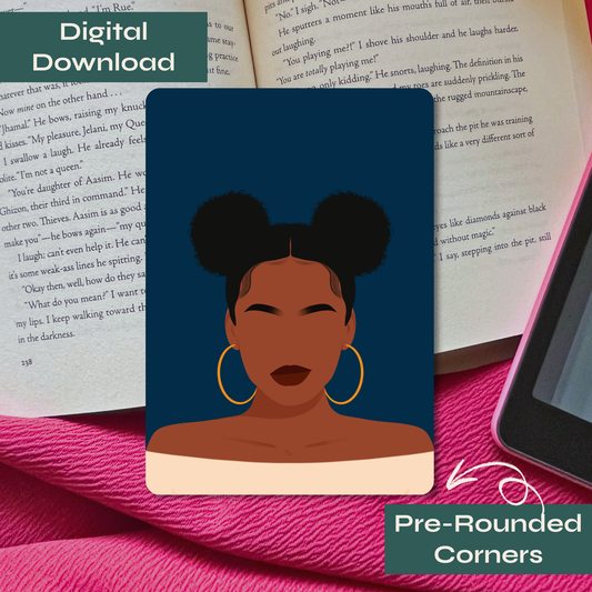 Afro Puff Girlie - Printable Kindle Insert