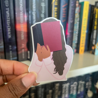 Nose Stuck in a Book Sticker