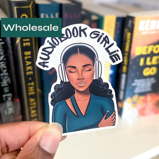 WHOLESALE Audiobook Girlie Sticker (Case of 5)