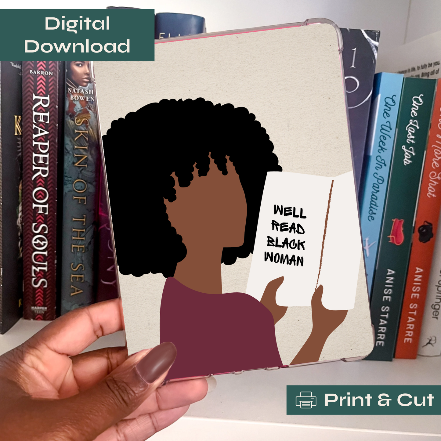Well Read Black Woman - Printable Kindle Insert