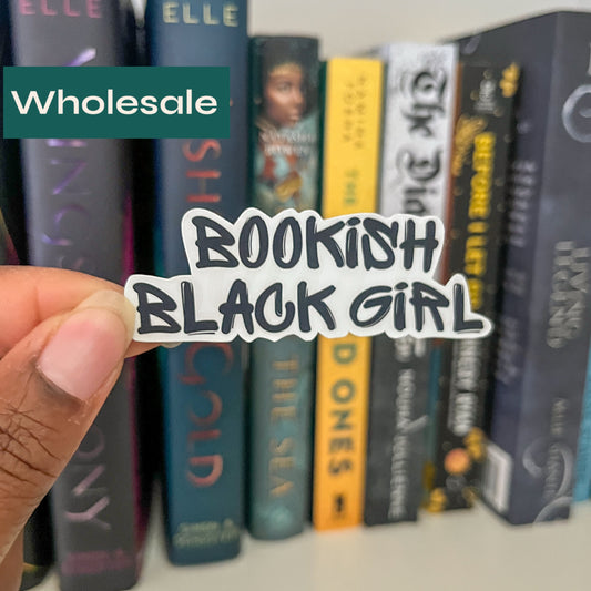 WHOLESALE Bookish Black Girl Sticker (Case of 5)