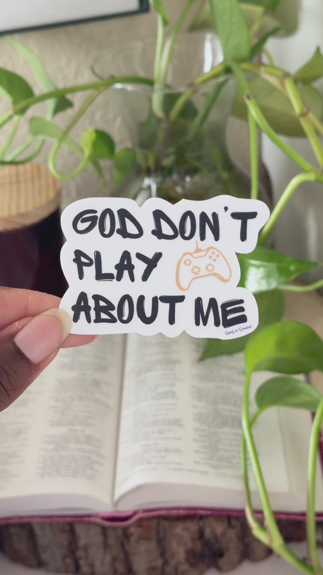 God Don't Play About Me Sticker | Christian Gamer Sticker